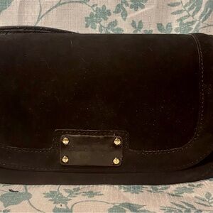 vintage Kate Spade black suede shoulder bag